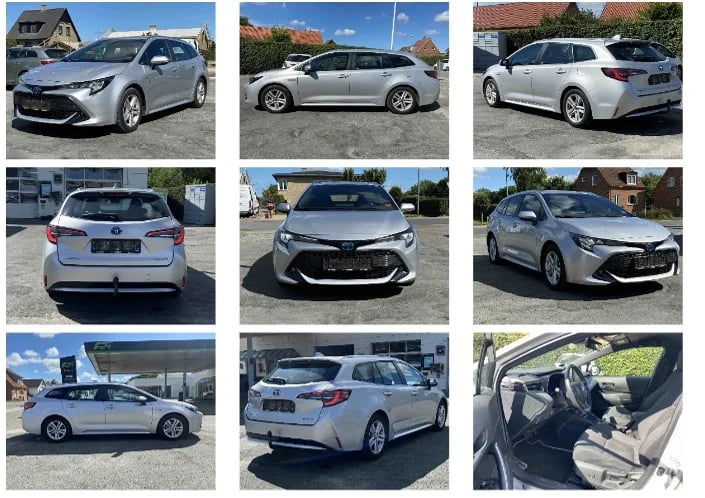 Toyota Corolla - multiple angles showing white exterior at dealership