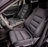 Gray quilted front seats