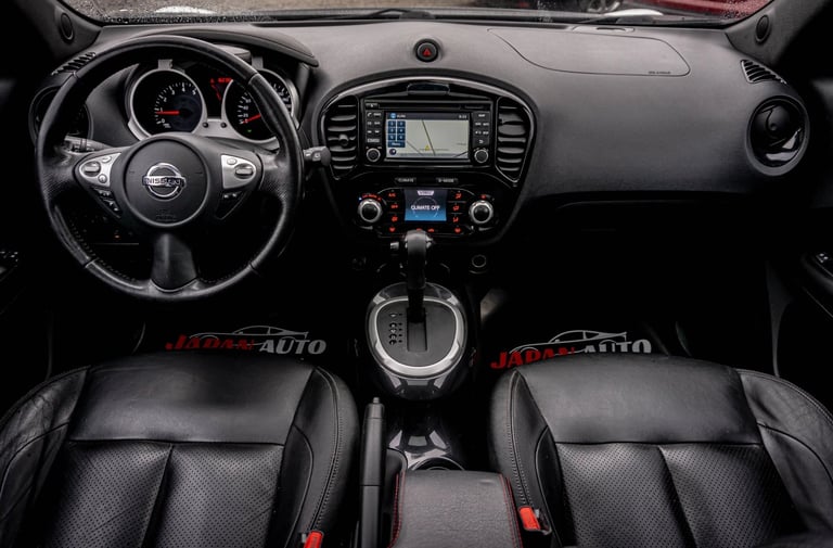 Black car interior steering wheel